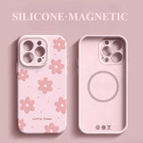 Flower Liquid Silicone Phone Case For iPhone