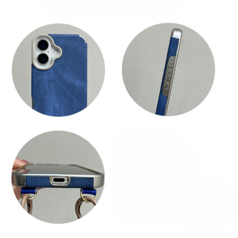 Blue Flower Bracelet Anti-fall Phone Case For iPhone