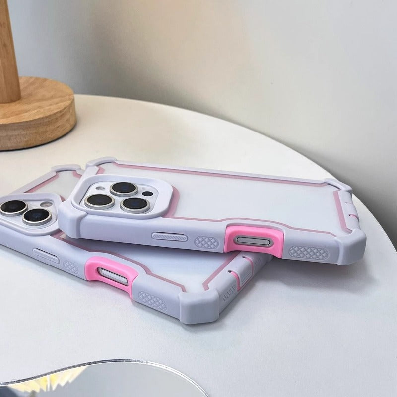Airbag Anti-fall Contrast Color 2 in 1 Mobile Phone Case For iPhone