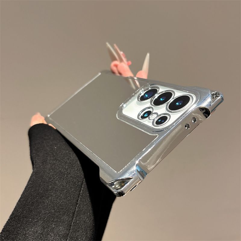 Mirror Lanyard with Bracket Electroplating Phone Case For Samsung