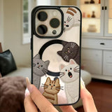 Cat-shaped Magnetic Phone Case For iPhone