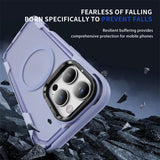 Sanding Bumper Lens Stand  Magnetic Case For iPhone