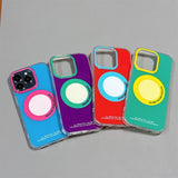 Contrast Color Magnetic Phone Case For iPhone