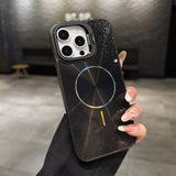 Glitter Starry Sky Magnetic Thin Ring Phone Case For iPhone