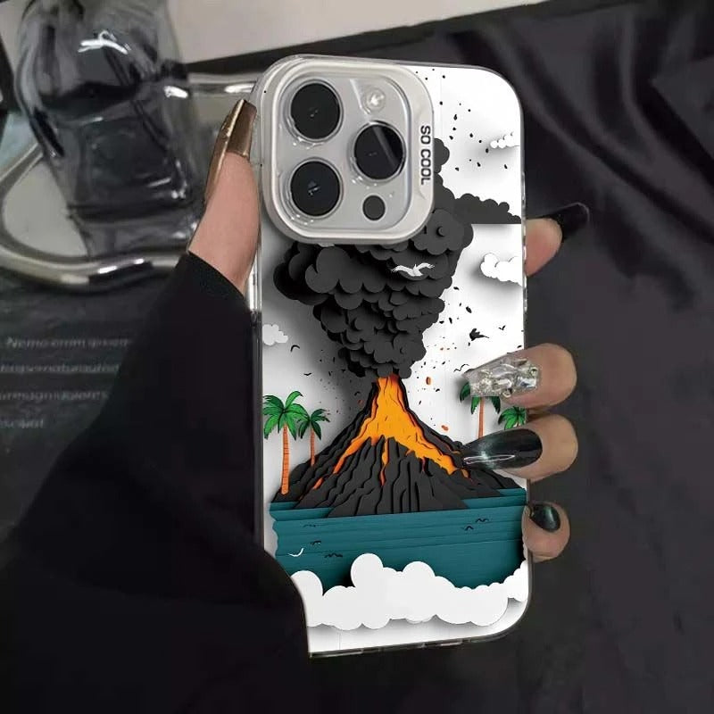 Volcano Eruption Phone Case For iPhone