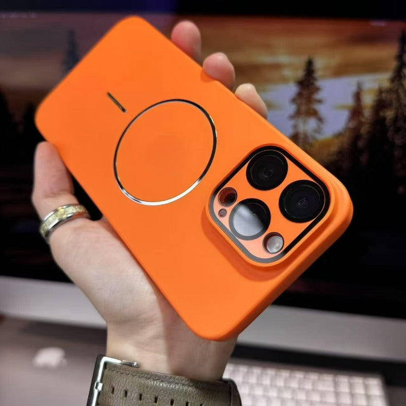Thin Circle Magnetic Mobile Phone Case For iPhone