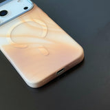 Light and Shadow Frosted Metal Frame Magnetic Phone Case For iPhone