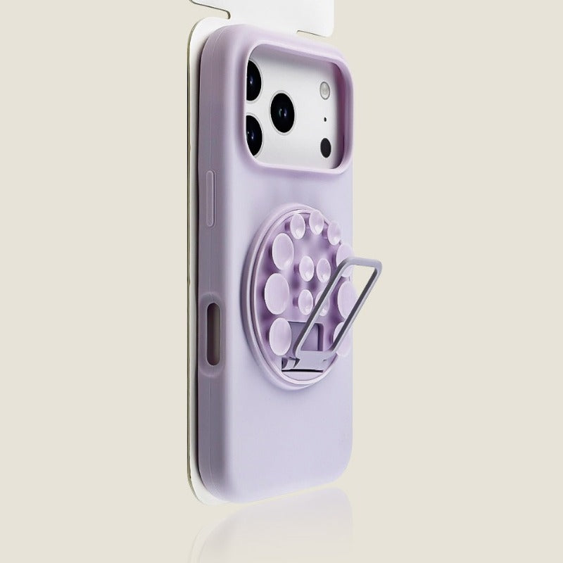 Suction Cup Bracket Silicone Phone Case For iPhone