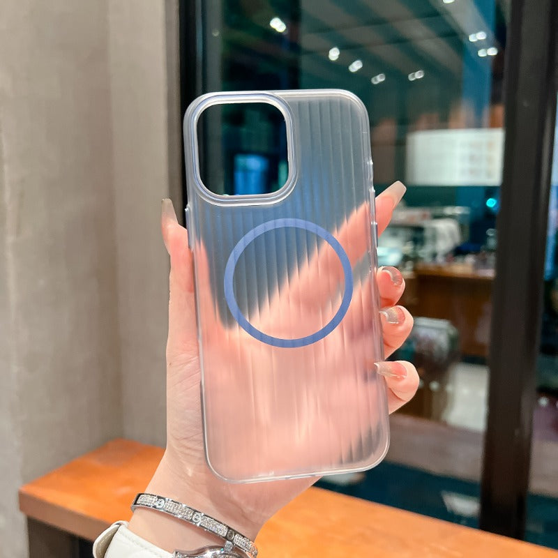Magnetic Corrugated Phone Case For iPhone