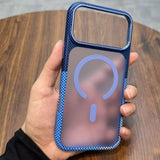 Color-blocked Frosted Magnetic Phone Case For iPhone