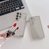 Luxury Plating Diamond Make Up Mirror Phone Case For Samsung