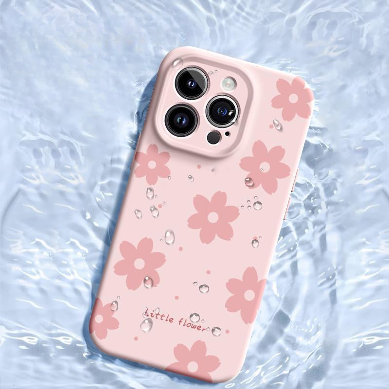 Flower Liquid Silicone Phone Case For iPhone