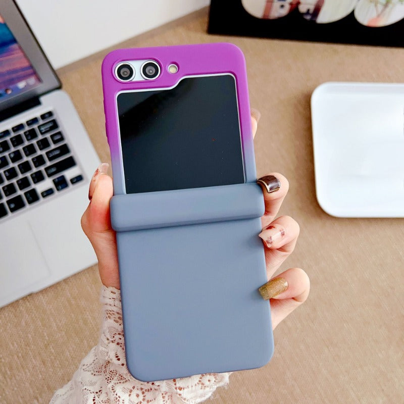 Two-tone Skin-feel Phone Case For Samsung Z FLIP 7 6 5 4 3