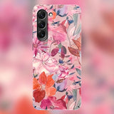 Flowers in full bloom Hard Luminous Magnetic Phone Case For Samsung