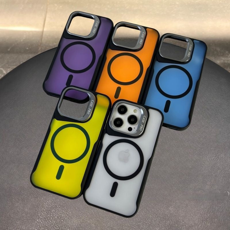 Hardware Lens Bracket Phone Case For iPhone