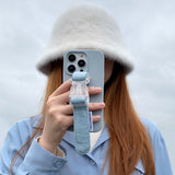 Denim Wristband Phone Case For iPhone