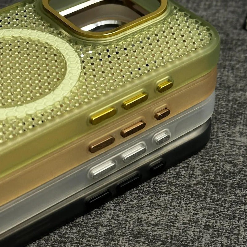 Hollow Heat Dissipation Magnetic Phone Case For iPhone