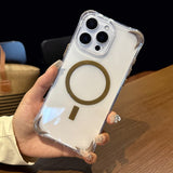 Simple Transparent Magnetic Phone Case For iPhone