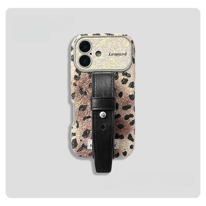 Sequined Leopard Print Phone Case For iPhone