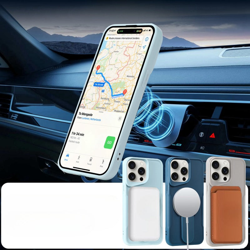 Simple Solid Color Magnetic Phone Case For iPhone