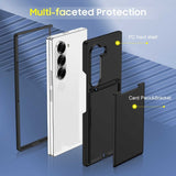 Solid Color Card Holder Phone Case For Samsung Z FOLD 7/6/5