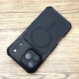 Shockproof Armor Matte Translucent Magnetic Case For iPhone