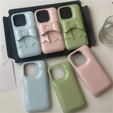 Creative Glossy Soap Bowknot Phone Case For iPhone