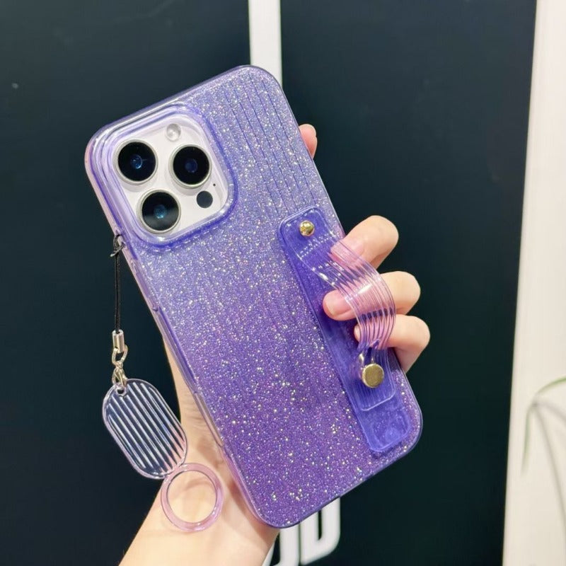 Glitter Wristband Ring Phone Case For iPhone