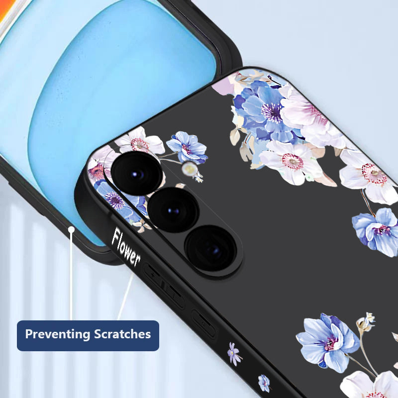 Flower Pattern Hand Lanyard Phone Case For Samsung