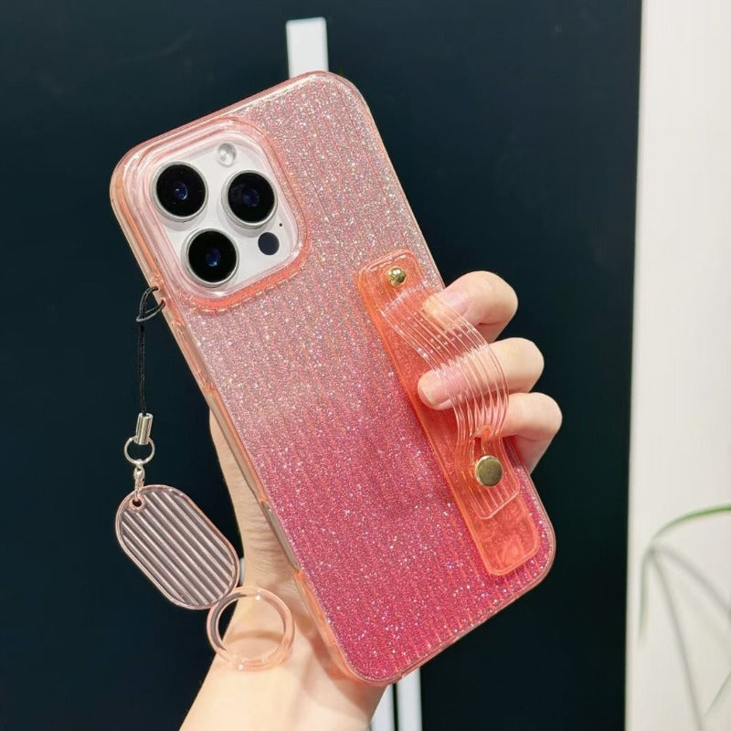 Glitter Wristband Ring Phone Case For iPhone