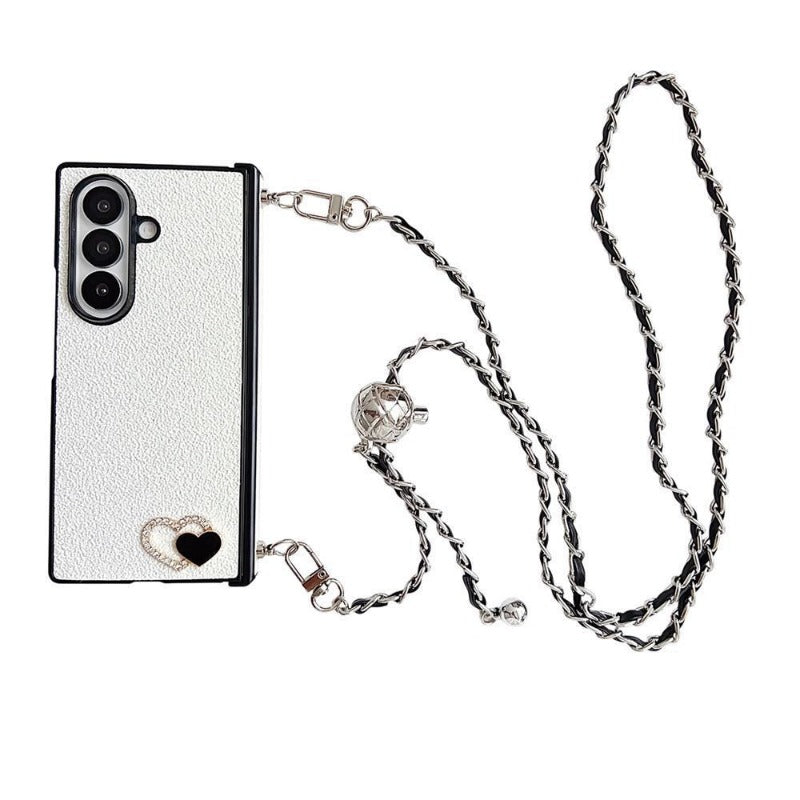 Heart Crossbody Lanyard Phone Case For Samsung Z FOLD 7 6 5 4