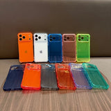 Camera Protection Silicone Neon Soft TPU Clear Case For iPhone