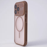 Large Window Magnetic Frosted Phone Case For iPhone