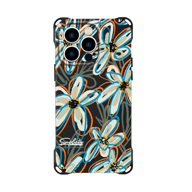 Flower Four-corner Lanyard Anti-fall Phone Case For iPhone