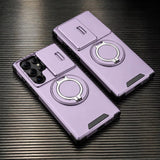 Slide Lens Protection Magnetic Holder Armor Case For Samsung