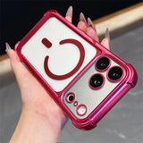 Plating Matte Acrylic Magnetic Case For iPhone