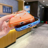 Transparent Gradient  Magnetic Phone Case for iPhone