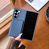 Solid Color Card Holder Phone Case For Samsung Z FOLD 7/6/5