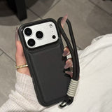 Soft Phone Case with Wrist Strap For iPhone