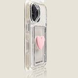Love Card Holder Four-corner Anti-fall Phone Case For iPhone