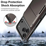 Heavy Duty Wallet Hidden Flip Slot Card Holder Case For iPhone