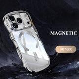 Electroplated Large Wave Magnetic Phone Case For iPhone