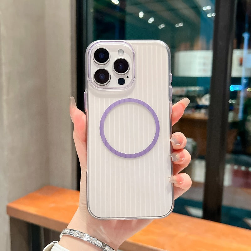 Magnetic Corrugated Phone Case For iPhone