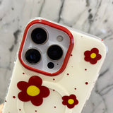Little Red Flower Magnetic Phone Case For iPhone