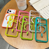 Candy-colored Magnetic Phone Case For iPhone