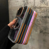 Two-color Simple Transparent Magnetic Phone Case For iPhone