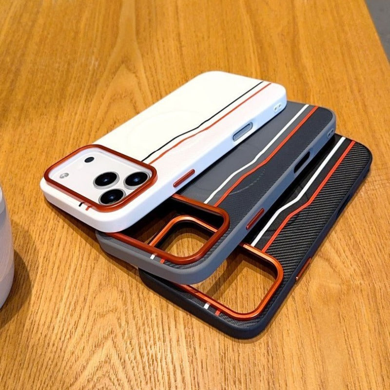 Magnetic Color-blocking Phone Case For iPhone