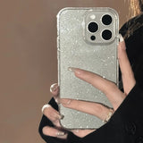 Ultra Thin Soft TPU Transparent Glitter Case For iPhone