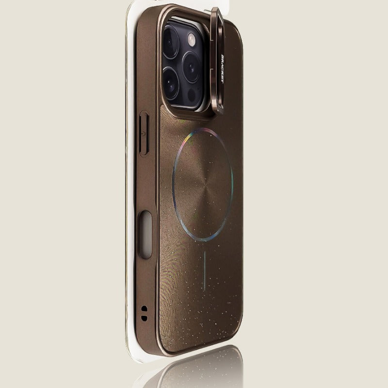 Glitter Magnetic Lens Holder Phone Case For iPhone