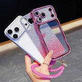 Electroplated Star Diamond Wave Bracelet Phone Case For iPhone